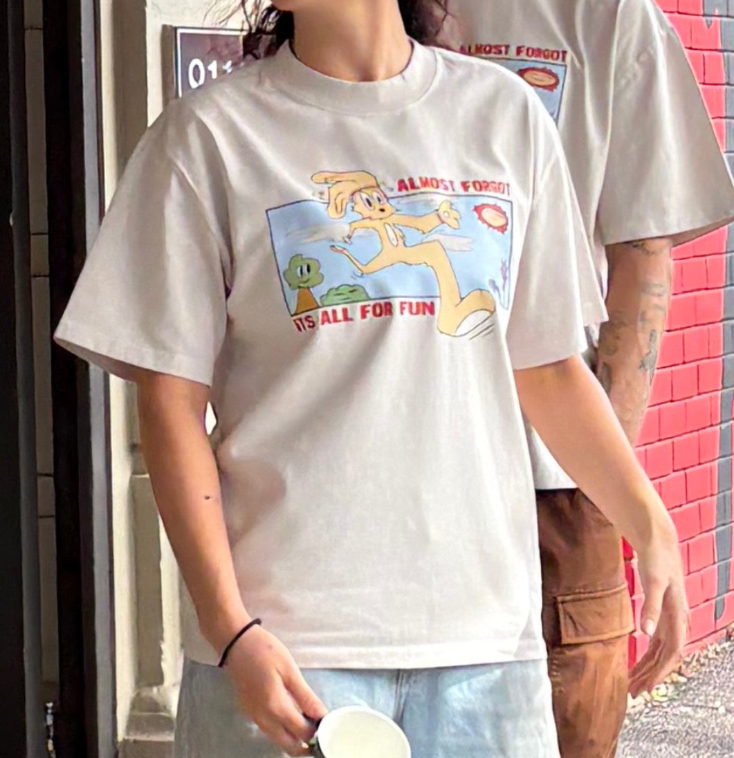 WOMENS “I almost forgot, it’s all for fun” Tee by Tyler Rheeder